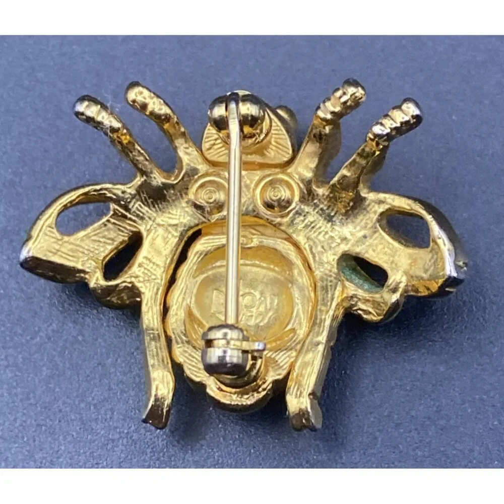 Vintage Signed Joan Rivers "Started it All" Gold Tone Bee Pin Brooch Unisex - Picture 7 of 9